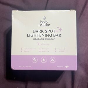 3 Pack New Restore Dark Spot Lightening Turmeric Kojic Acid Bar Soap NIB